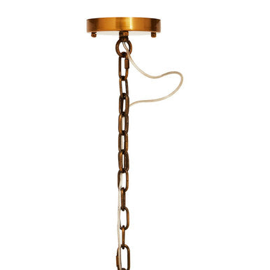 Orsina Karli Vertical Crystal Chandelier - 8-Light Brass Finish