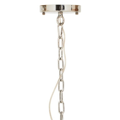 Orsina Karli Vertical Crystal Glass and Chrome 8-Light Chandelier