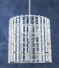 Orsina Karli Vertical Crystal Chandelier – Chrome and Glass Light