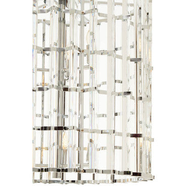 Orsina Karli Vertical Crystal Chandelier – Chrome and Glass Light