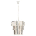 Orsina Karli Prism Chandelier | 12-Light Glass and Chrome Pendant