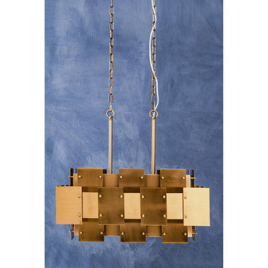 Orsina Karlo Geometric Brass Pendant Light – 8-Bulb Metal Chandelier