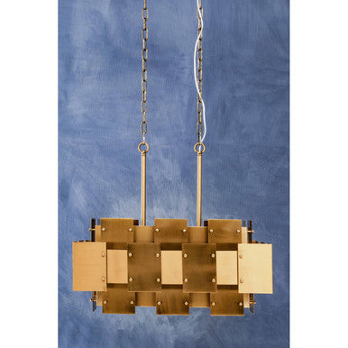 Orsina Karlo Geometric Brass Pendant Light – 8-Bulb Metal Chandelier