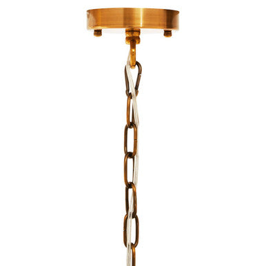 Orsina Karlo Brass Geometric Pendant Light | 4-Bulb Metal Chandelier