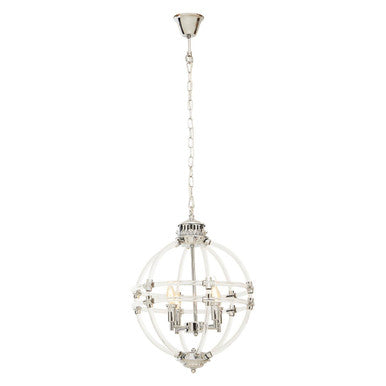 Orsina Karlo Orb Pendant Light – Clear Acrylic & Chrome Chandelier