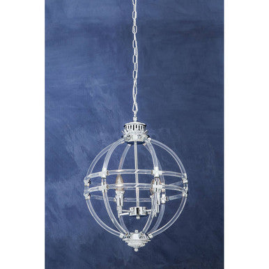 Orsina Karlo Orb Pendant Light – Clear Acrylic & Chrome Chandelier