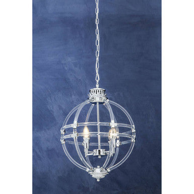 Orsina Karlo Orb Pendant Light – Clear Acrylic & Chrome Chandelier