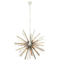 Orsina Karlo Smoke Grey Glass & Chrome Modern Chandelier Light