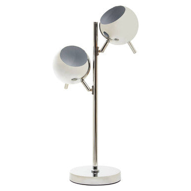 Orsina Karter Chrome Table Lamp | Dual Dome Shade Modern Lighting