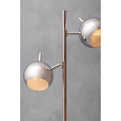 Orsina Karter Chrome Table Lamp | Dual Dome Shade Modern Lighting