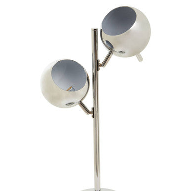 Orsina Karter Chrome Table Lamp | Dual Dome Shade Modern Lighting