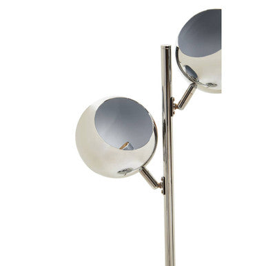 Orsina Karter Chrome Table Lamp | Dual Dome Shade Modern Lighting