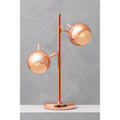 Orsina Karter Copper Table Lamp – Dual Dome Shades & Gold Finish
