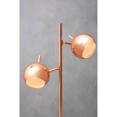 Orsina Karter Copper Table Lamp – Dual Dome Shades & Gold Finish