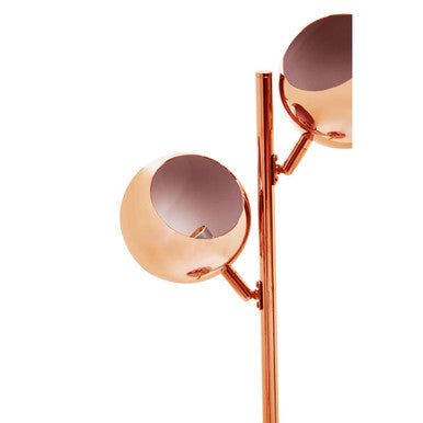 Orsina Karter Copper Table Lamp – Dual Dome Shades & Gold Finish