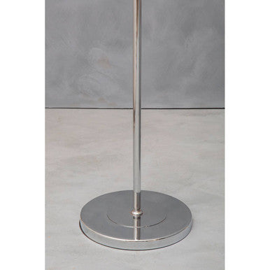 Orsina Karter Chrome 3-Light Floor Lamp | Modern Silver Dome Shades