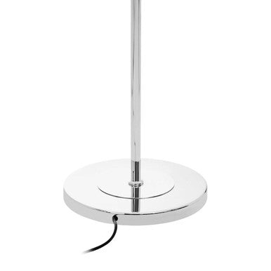 Orsina Karter Chrome 3-Light Floor Lamp | Modern Silver Dome Shades