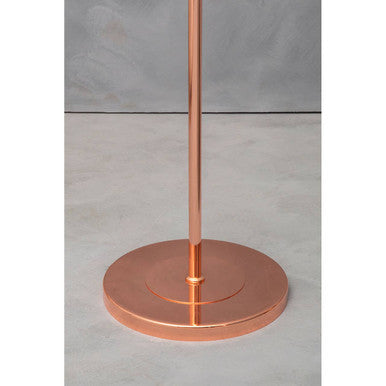 Orsina Karter Arched Floor Lamp – 3-Light Copper Finish Dome Shades