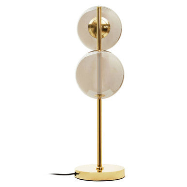 Orsina Karter Modern Table Lamp | Gold Finish with Silver Glass Globes