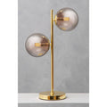 Orsina Karter Modern Table Lamp | Gold Finish with Silver Glass Globes