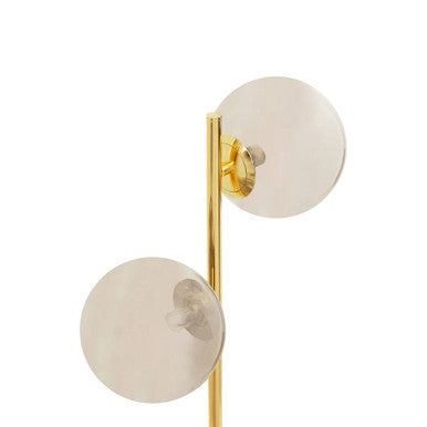 Orsina Karter Modern Table Lamp | Gold Finish with Silver Glass Globes