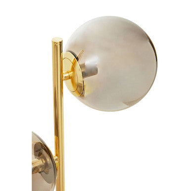 Orsina Karter Modern Table Lamp | Gold Finish with Silver Glass Globes