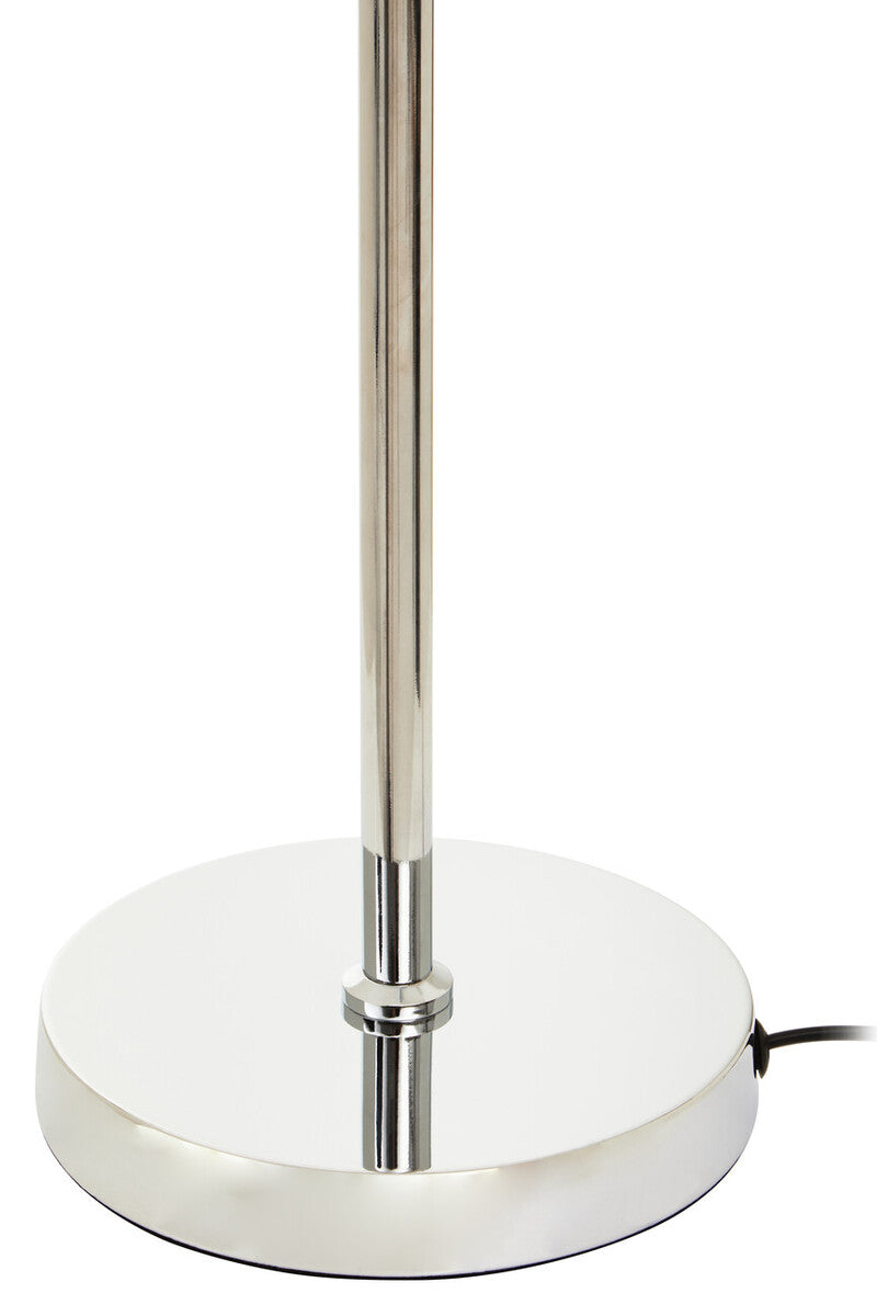 Orsina Karter Modern White Glass and Chrome Table Lamp | Dual Shade