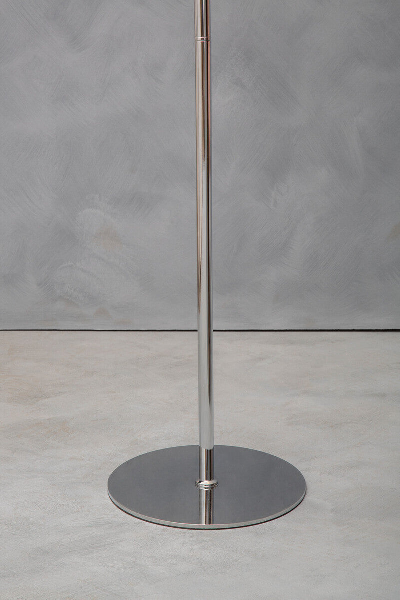 Orsina Karter Floor Lamp | Chrome Finish with Dual White Glass Shades