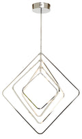 Orsina Trieste Large Angular Pendant Light | Silver Geometric Design