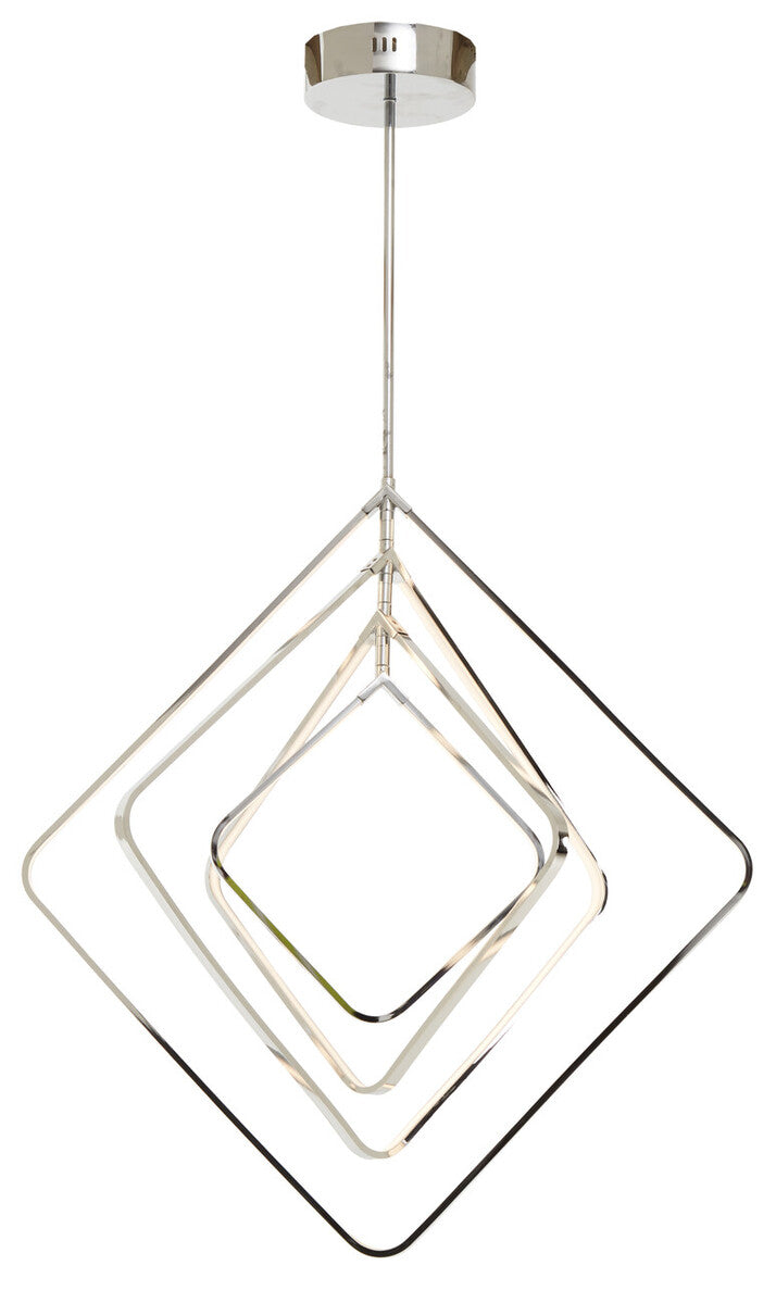 Orsina Trieste Large Angular Pendant Light | Silver Geometric Design