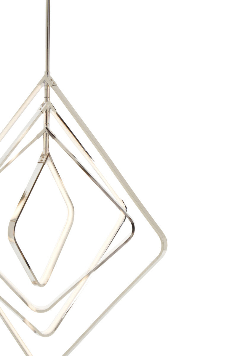 Orsina Trieste Large Angular Pendant Light | Silver Geometric Design