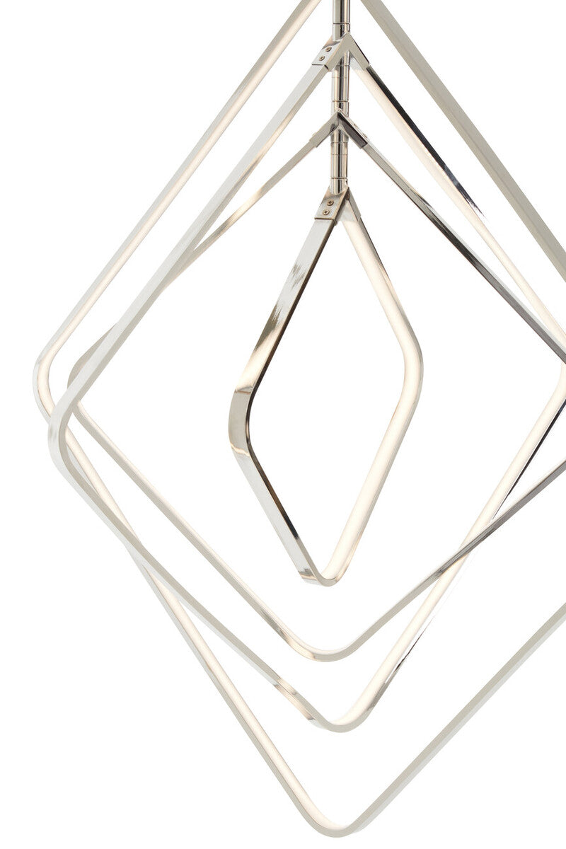 Orsina Trieste Large Angular Pendant Light | Silver Geometric Design
