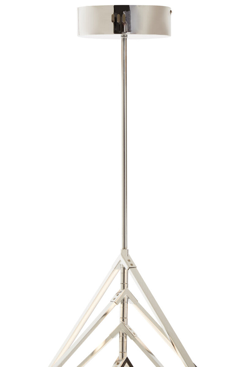 Orsina Trieste Large Angular Pendant Light | Silver Geometric Design