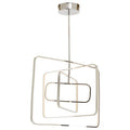 Orsina Trieste Large Rectangular Pendant Light | Silver Modern Fixture