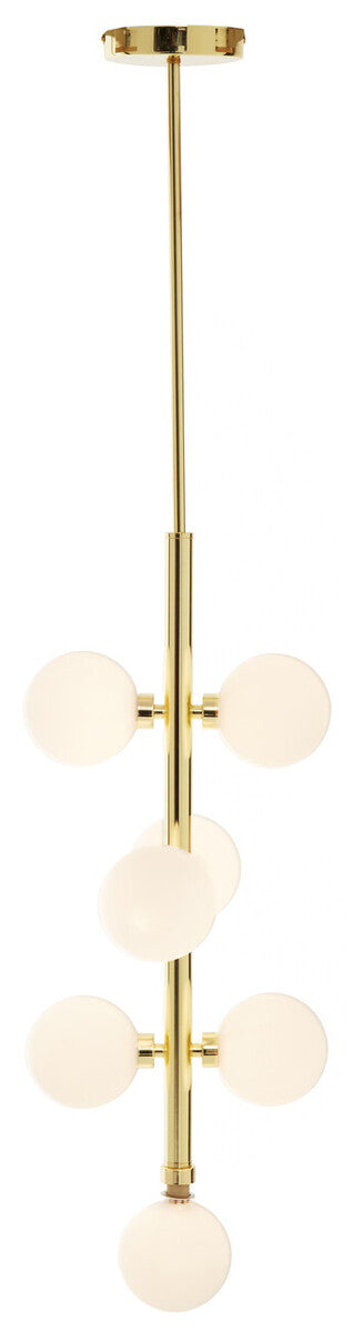 Orsina Trieste 7-Bulb Globe Pendant Light – Gold & White Modern Decor