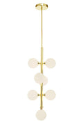 Orsina Trieste 7-Bulb Globe Pendant Light – Gold & White Modern Decor