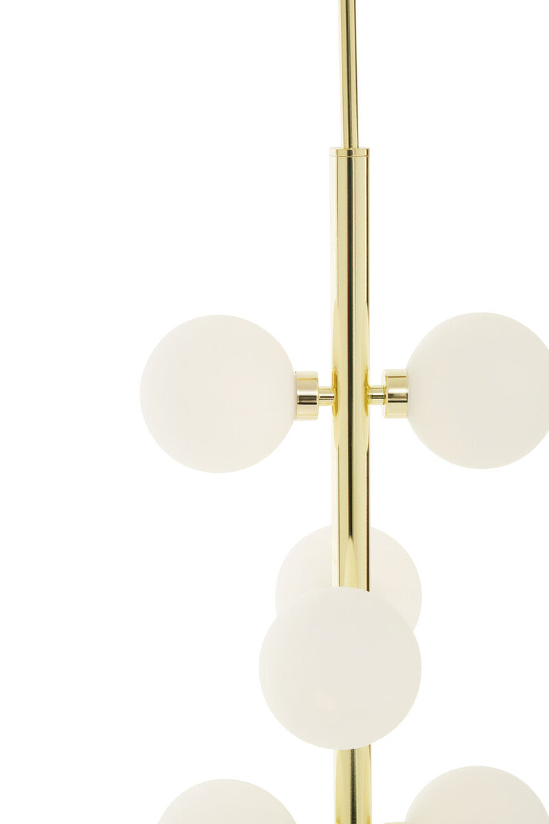 Orsina Trieste 7-Bulb Globe Pendant Light – Gold & White Modern Decor