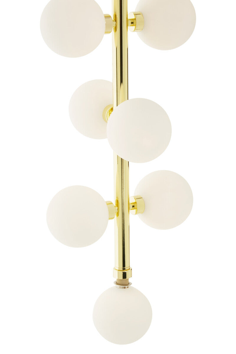 Orsina Trieste 7-Bulb Globe Pendant Light – Gold & White Modern Decor
