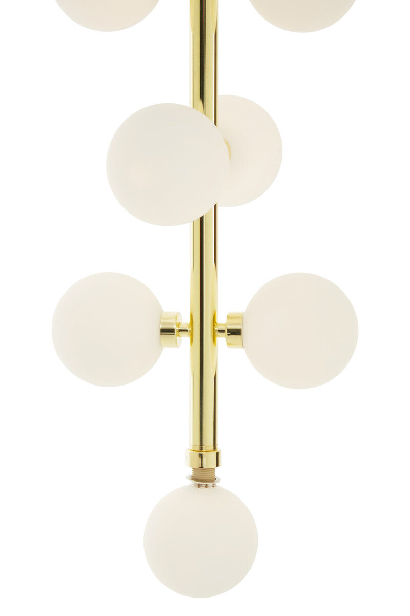 Orsina Trieste 7-Bulb Globe Pendant Light – Gold & White Modern Decor
