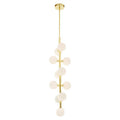 Orsina Trieste 11-Bulb Globe Pendant Light – Gold & White Glass