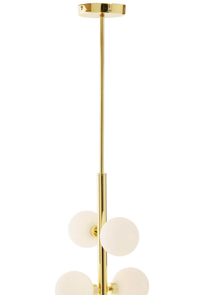 Orsina Trieste 11-Bulb Globe Pendant Light – Gold & White Glass