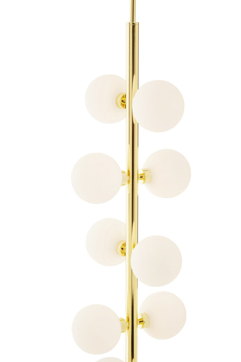 Orsina Trieste 11-Bulb Globe Pendant Light – Gold & White Glass