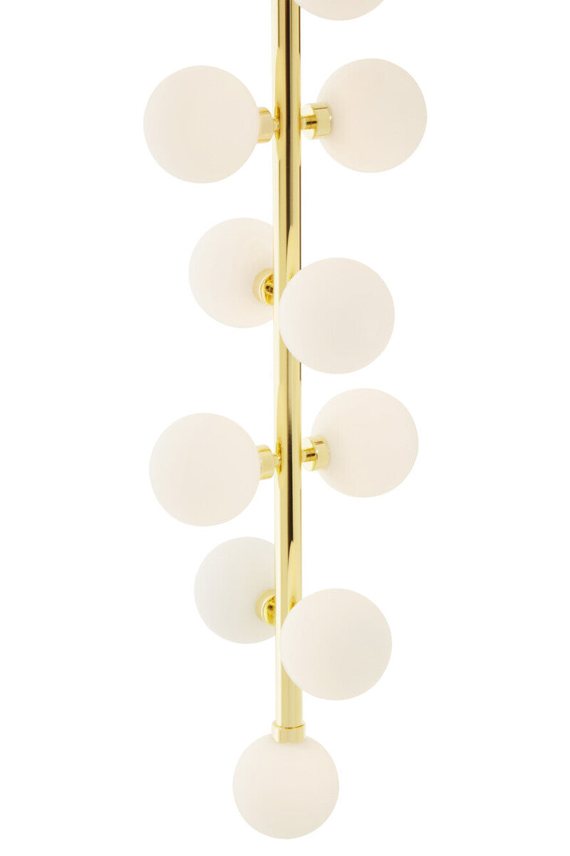 Orsina Trieste 11-Bulb Globe Pendant Light – Gold & White Glass