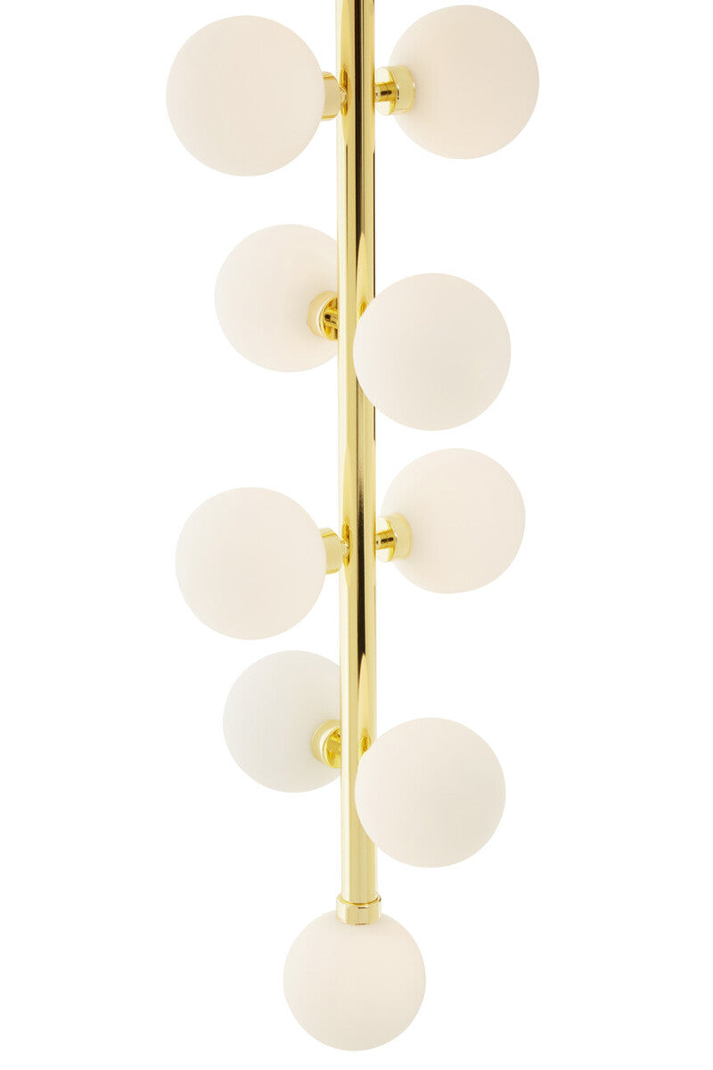 Orsina Trieste 11-Bulb Globe Pendant Light – Gold & White Glass