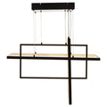 Orsina Trieste Geometric Pendant Light – Black & Silver Modern Chandelier