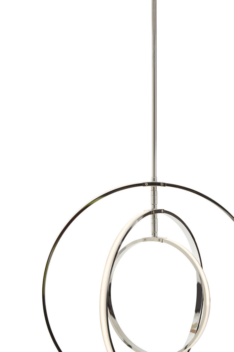 Orsina Trieste Three Ring Pendant Light – Modern Chrome Geometric Lamp