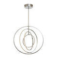 Orsina Trieste Four Ring Pendant Light – Polished Chrome Geometric Decor