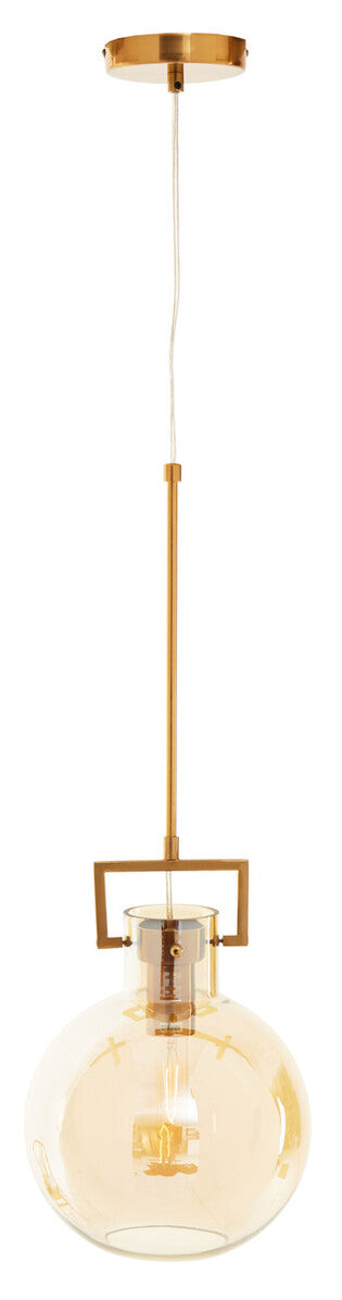 Orsina Trieste Rounded Pendant Light – Bronze & Champagne Glass