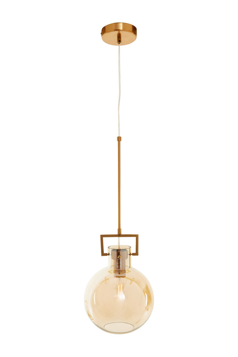 Orsina Trieste Rounded Pendant Light – Bronze & Champagne Glass