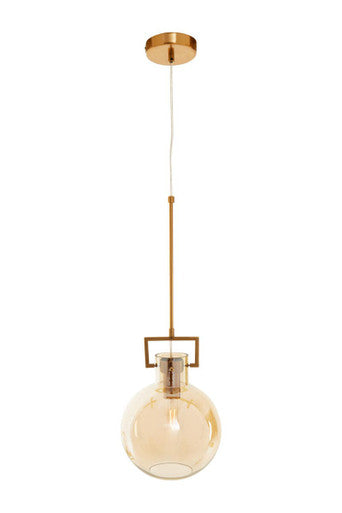 Orsina Trieste Rounded Pendant Light – Bronze & Champagne Glass